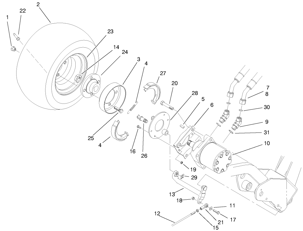 Front Wheel & Brake Assembly