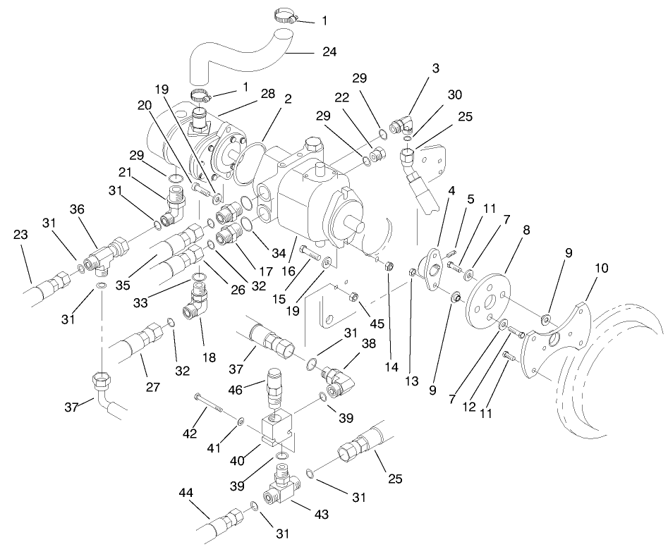 Hydraulic Pump & Hydrostat Assembly