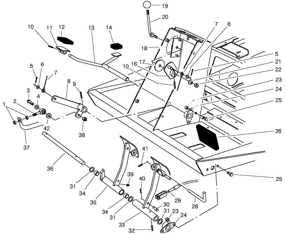 Traction & Brake Pedals Assembly