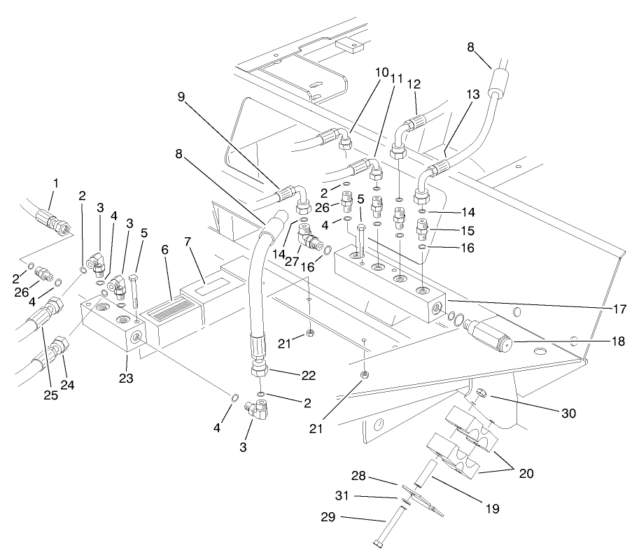Front Hydraulic Manifolds