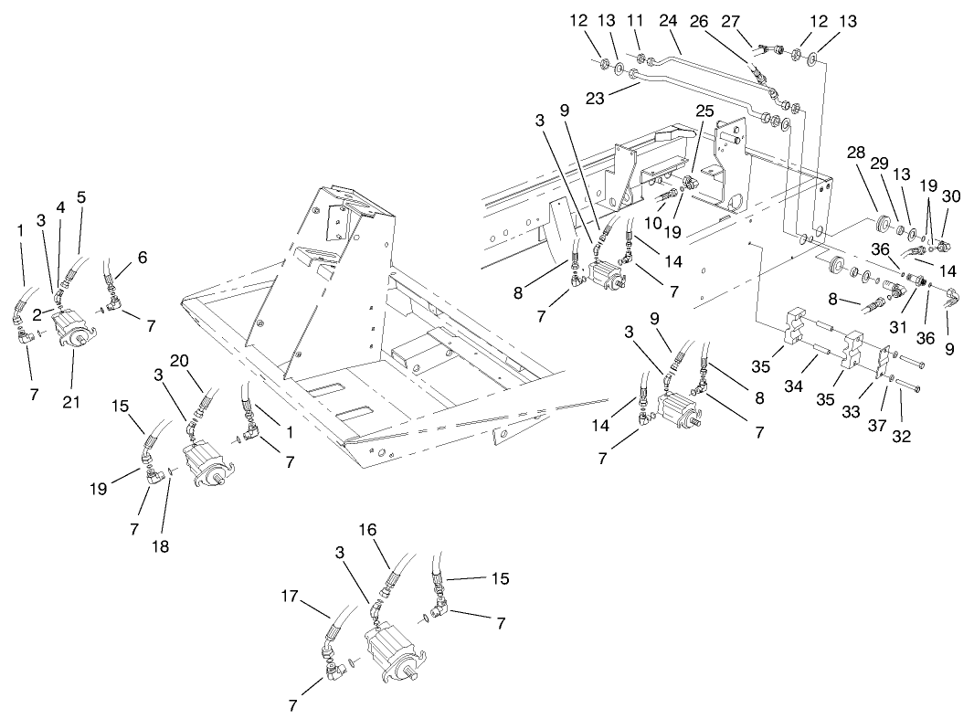 Cutting Unit Hydraulic Components