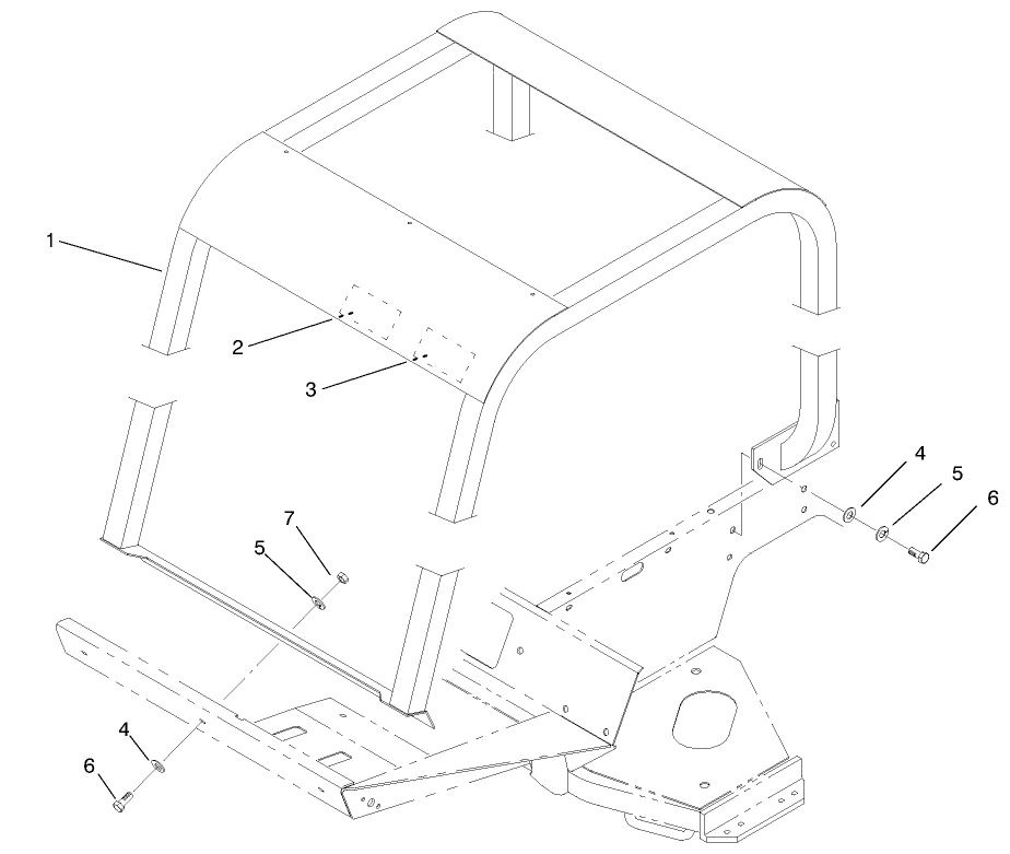 Roll Over Protection System (r.o.p.s.) Assembly