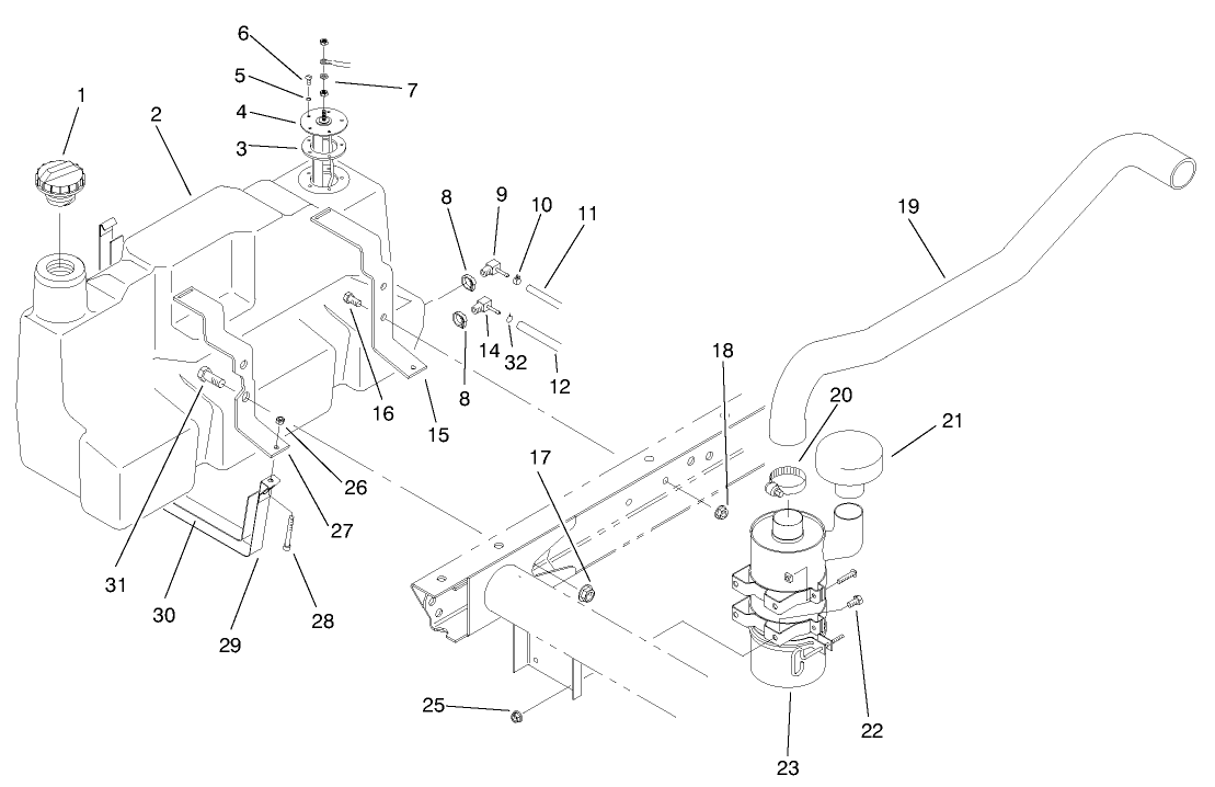 Fuel Tank & Air Cleaner Assembly