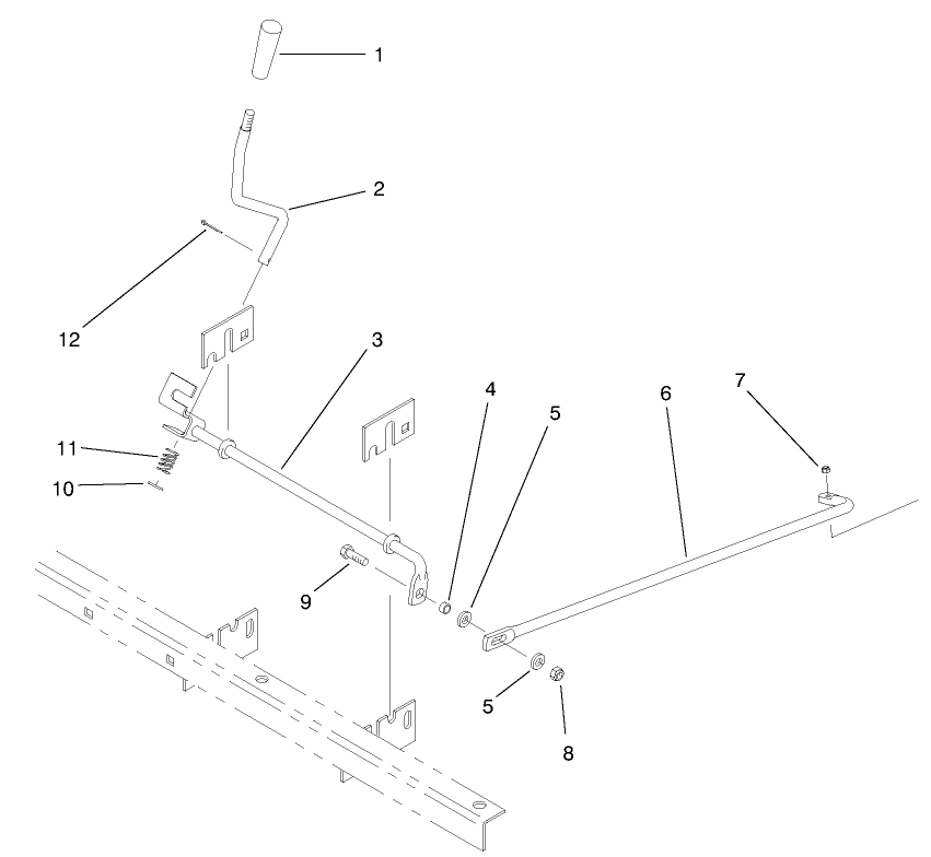 Remote Hydraulics Control Lever & Linkage (model 07205tc)