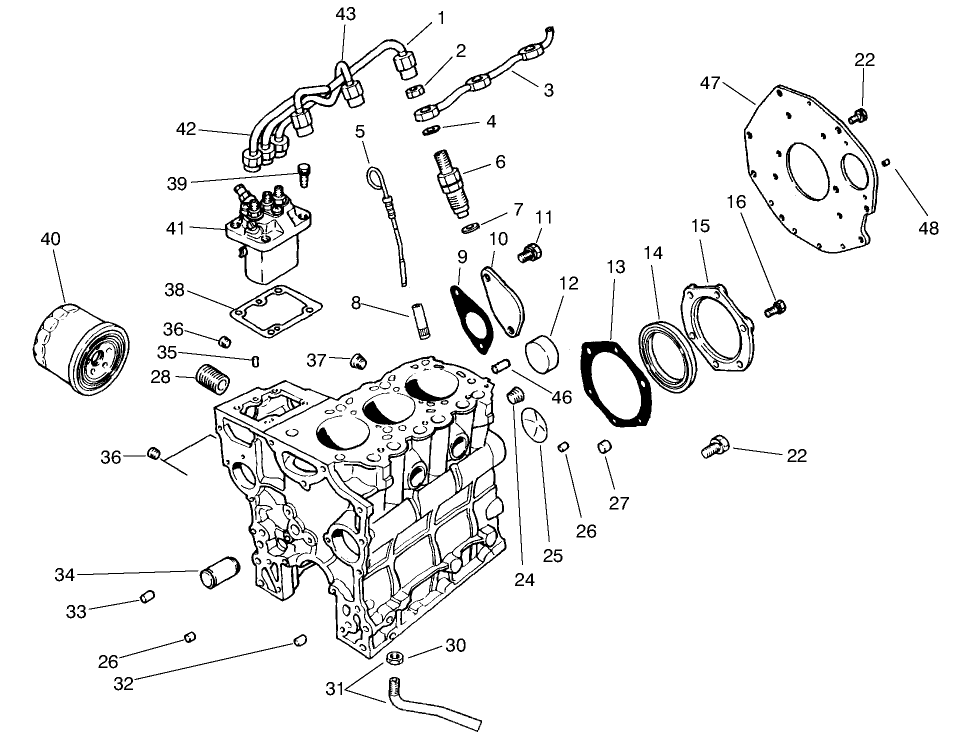 Fuel Supply & Engine Block Assembly