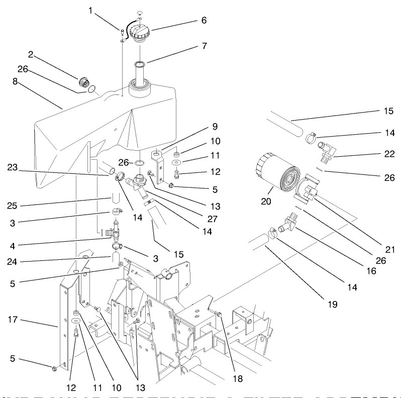 Hydraulic Reservoir & Filter Assembly