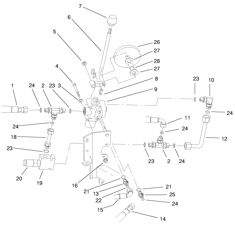 Cutting Unit Lift Valve Installation Assembly