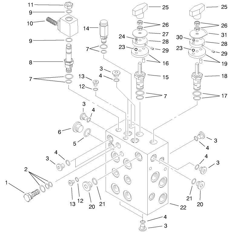 Hydraulic Manifold Assembly No. 93-6718