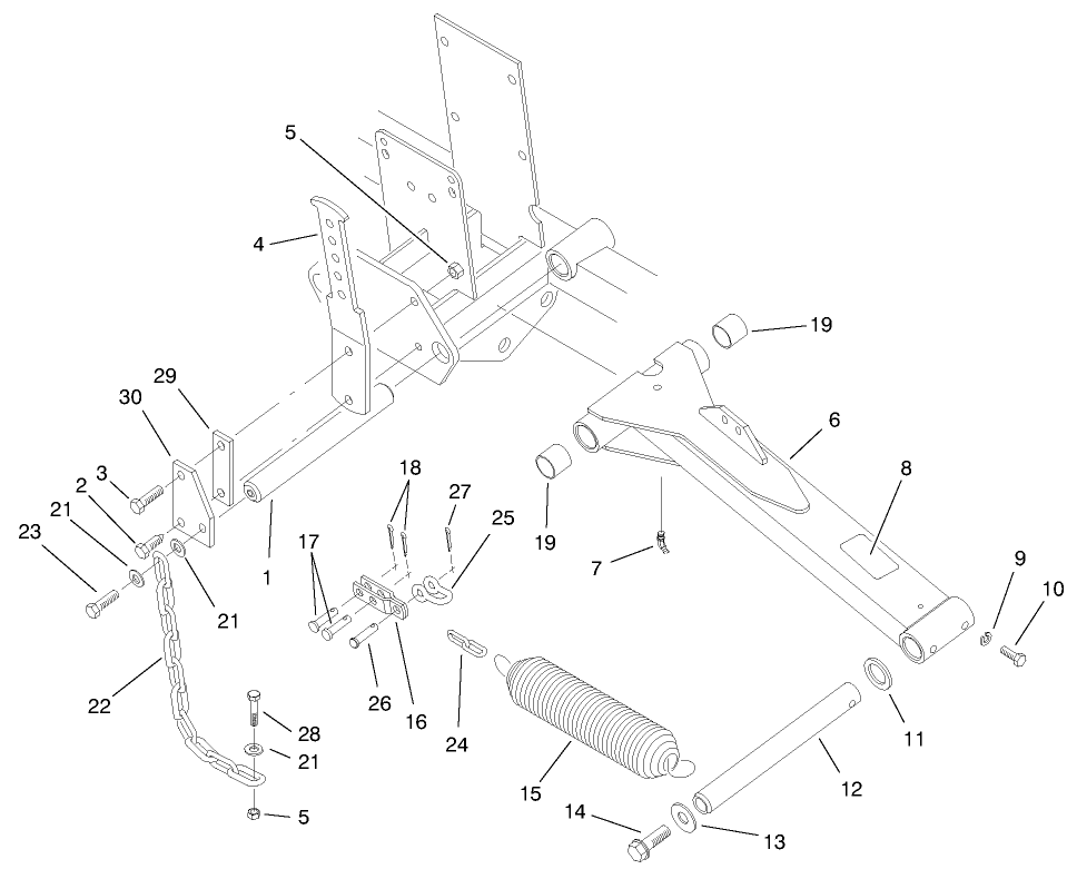 Front Cutting Unit Lift Arm Assembly