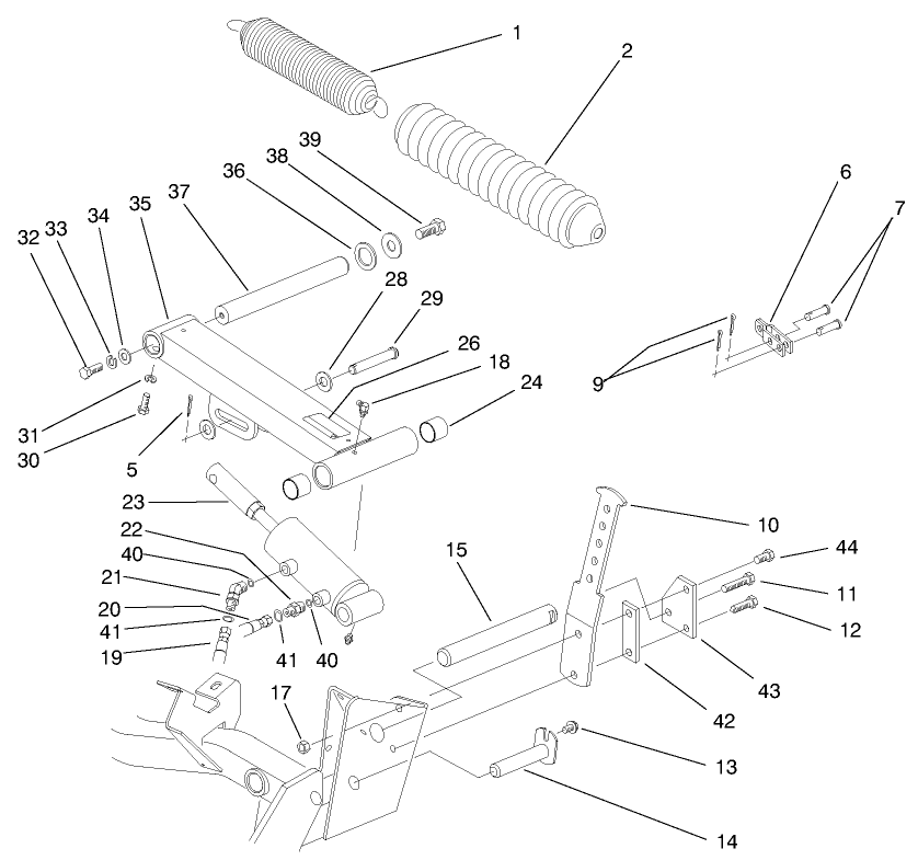 Rear Cutting Unit Lift Arm Assembly