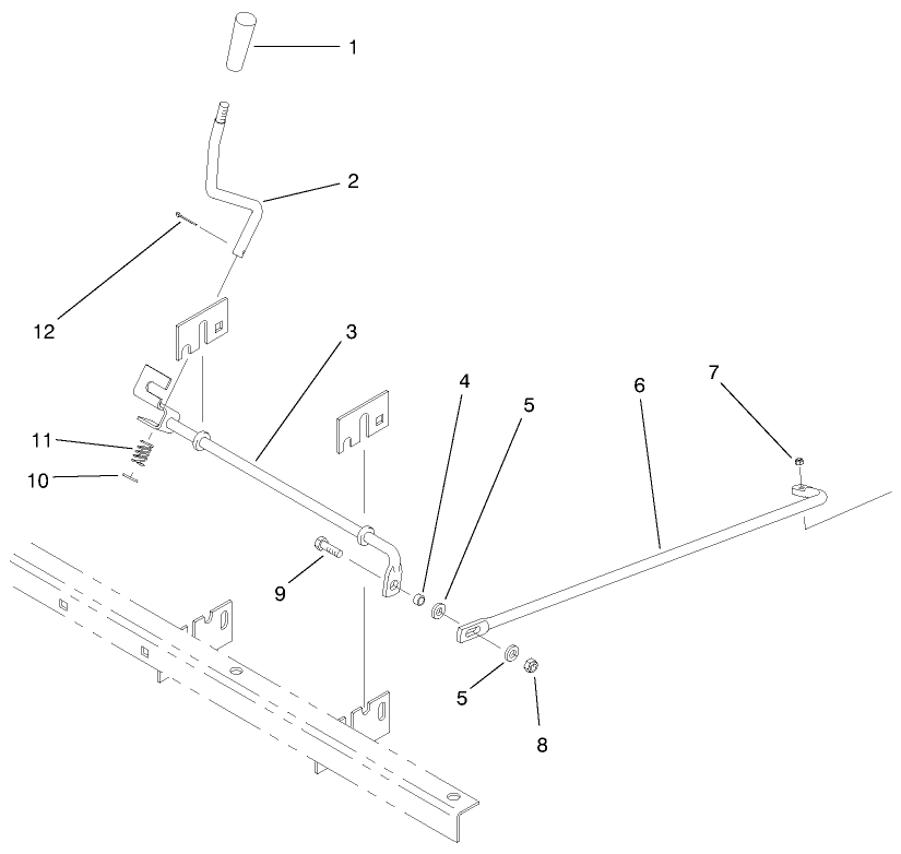 Remote Hydraulics Control Lever & Linkage (model 07200tc)