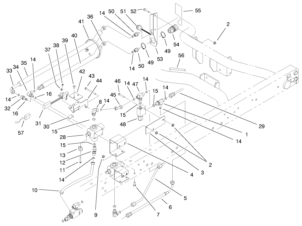 Remote Hydraulics Plumbing Assembly (model 07200tc)