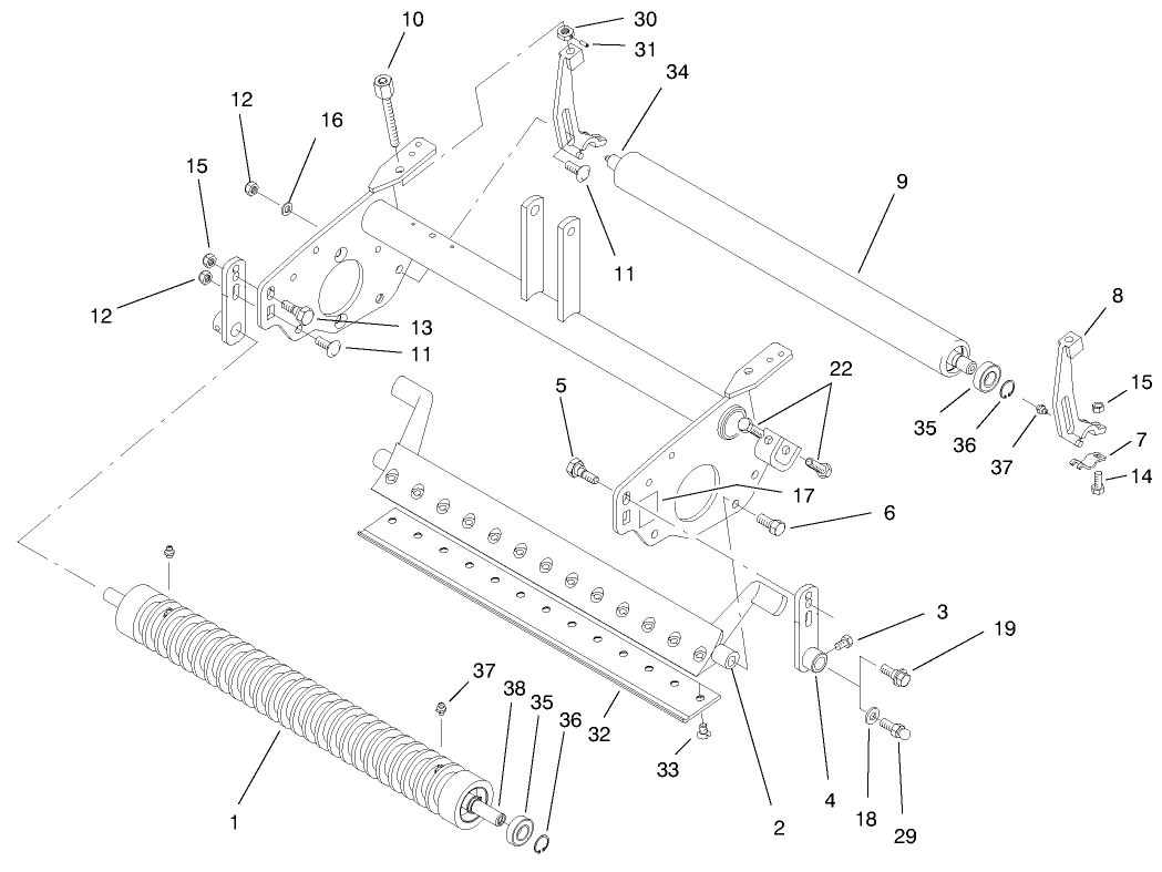 Rollers & Bedbar Assembly (continued)