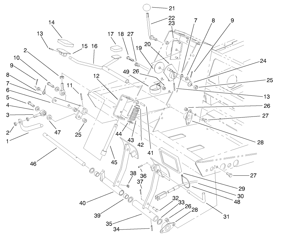 Traction & Brake Pedal Assembly