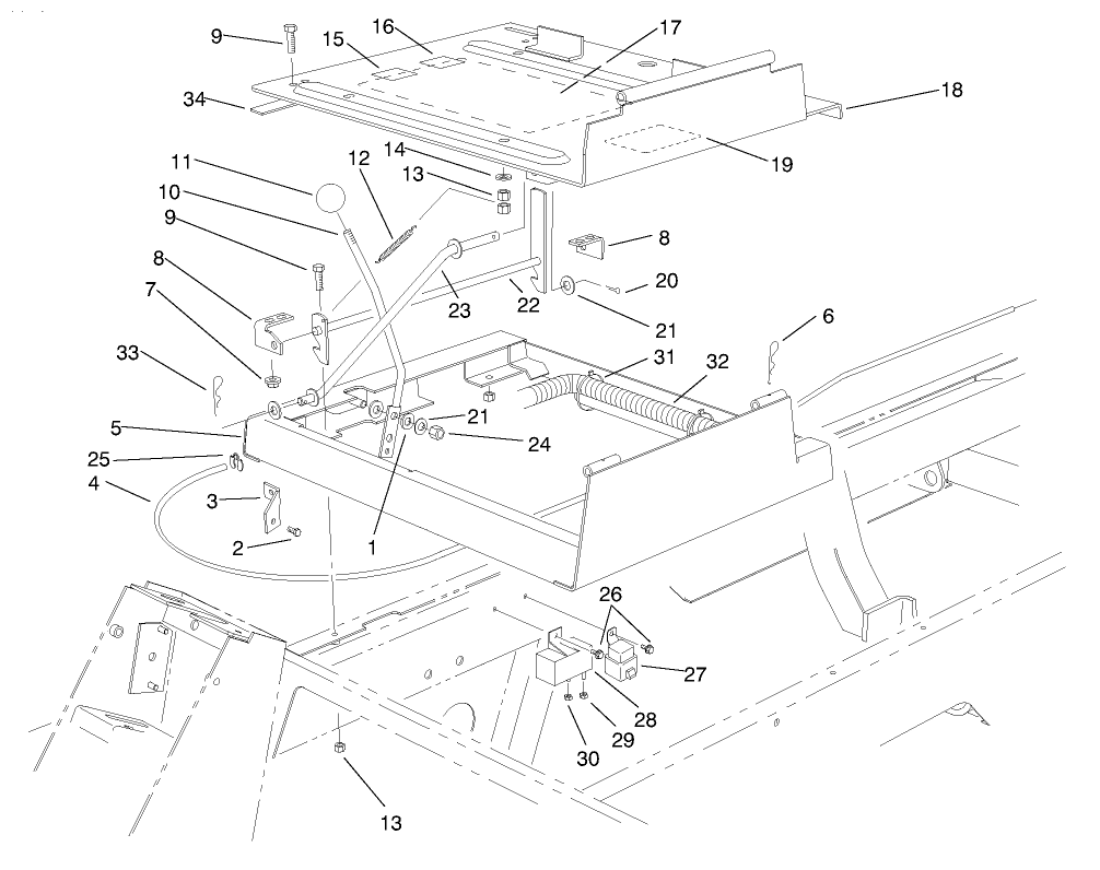 Seat Frame & Throttle Assembly (continued)