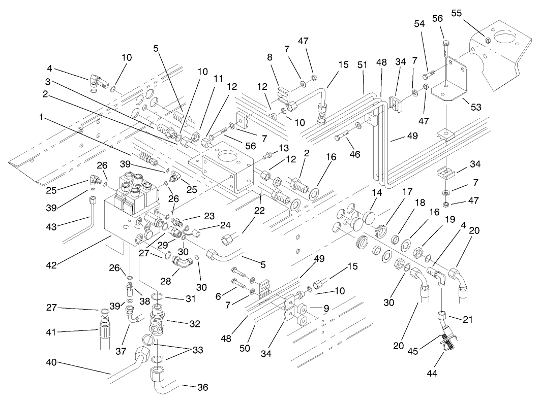 Rear Hydraulic Control Block & Tubes