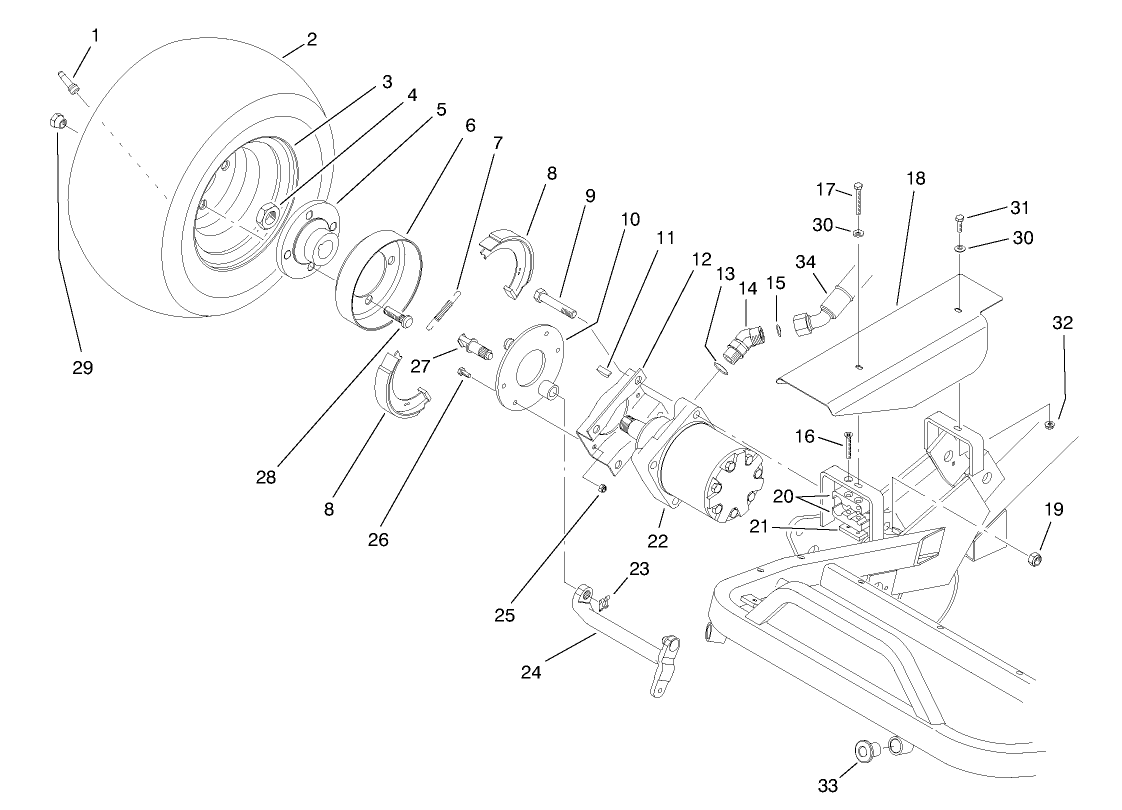 Front Wheel & Brake Assembly