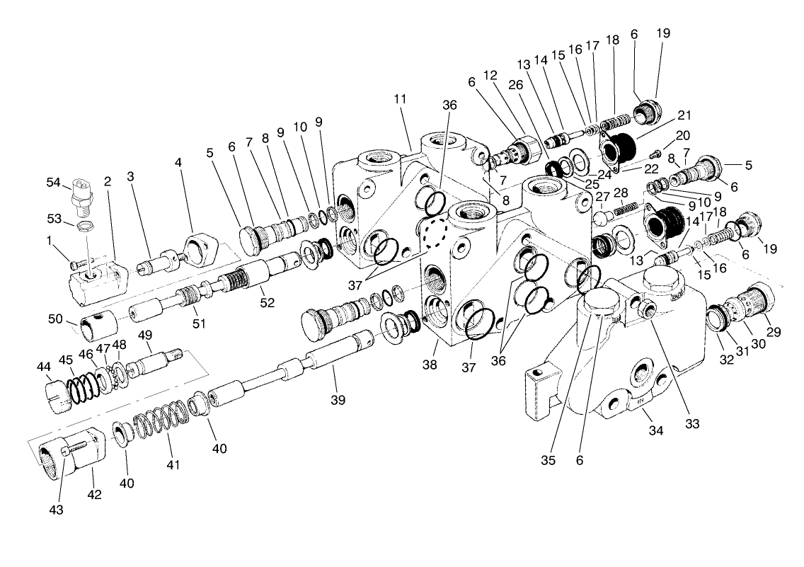 Control Valve Assy. No. 84-2203 (sections 1 And 2)