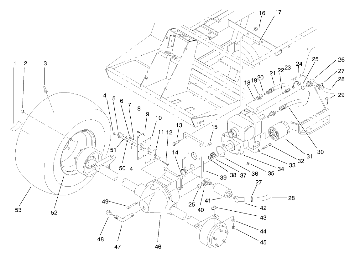 Front Axle & Transmission Assembly
