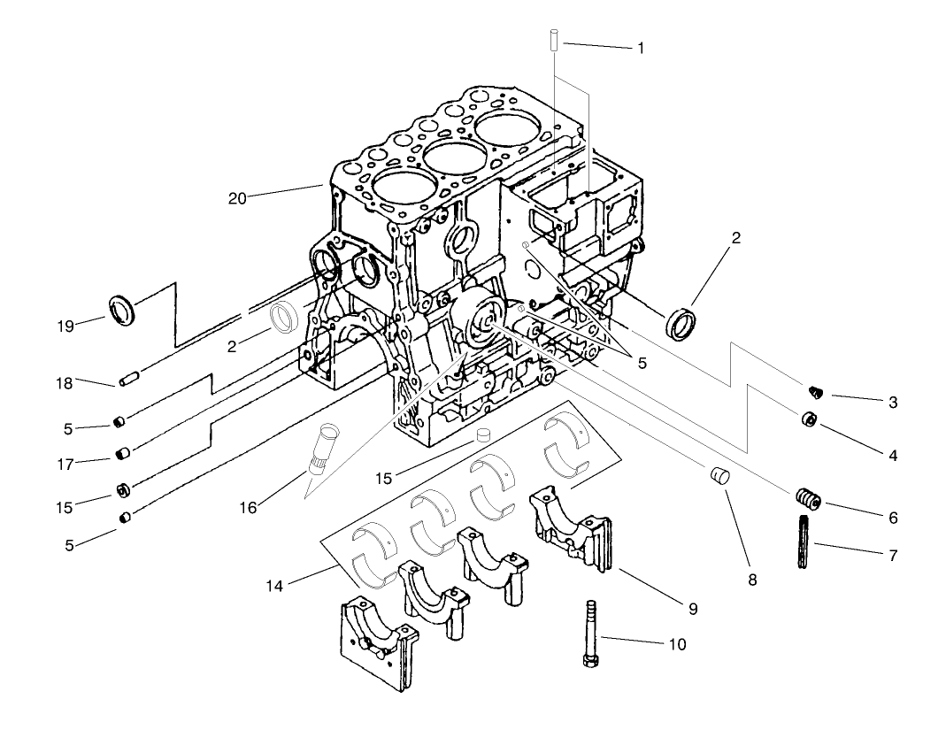 Cylinder Block And Bearing Assembly