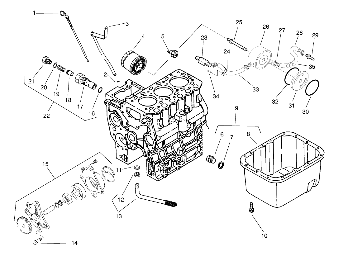 Oil Pan, Pump Relief Valve