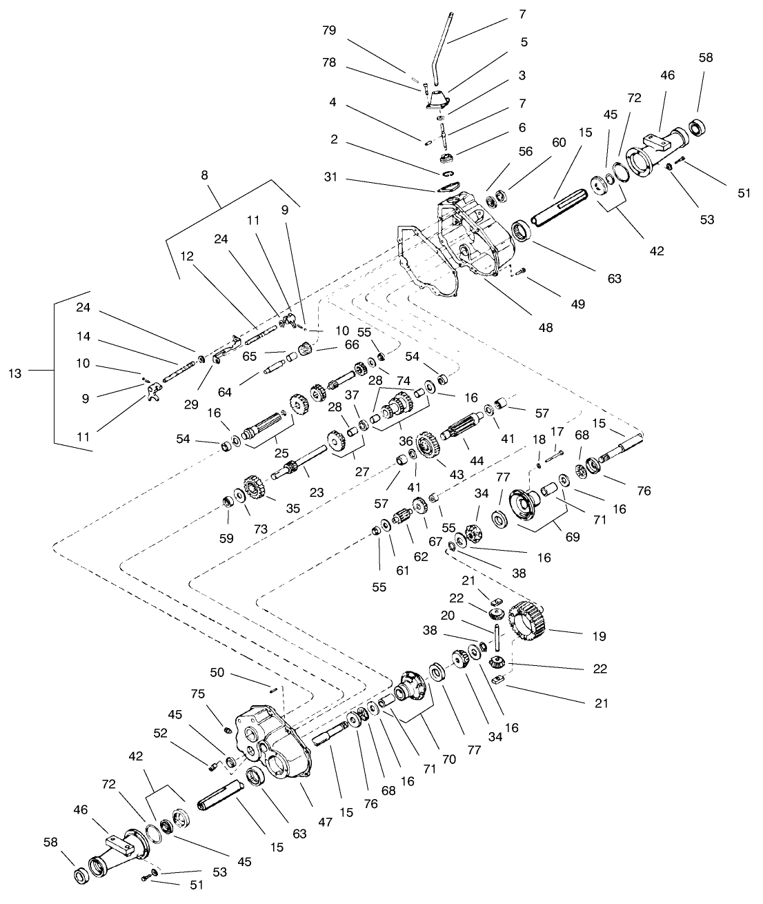 Transaxle Assembly Model No. 2361a