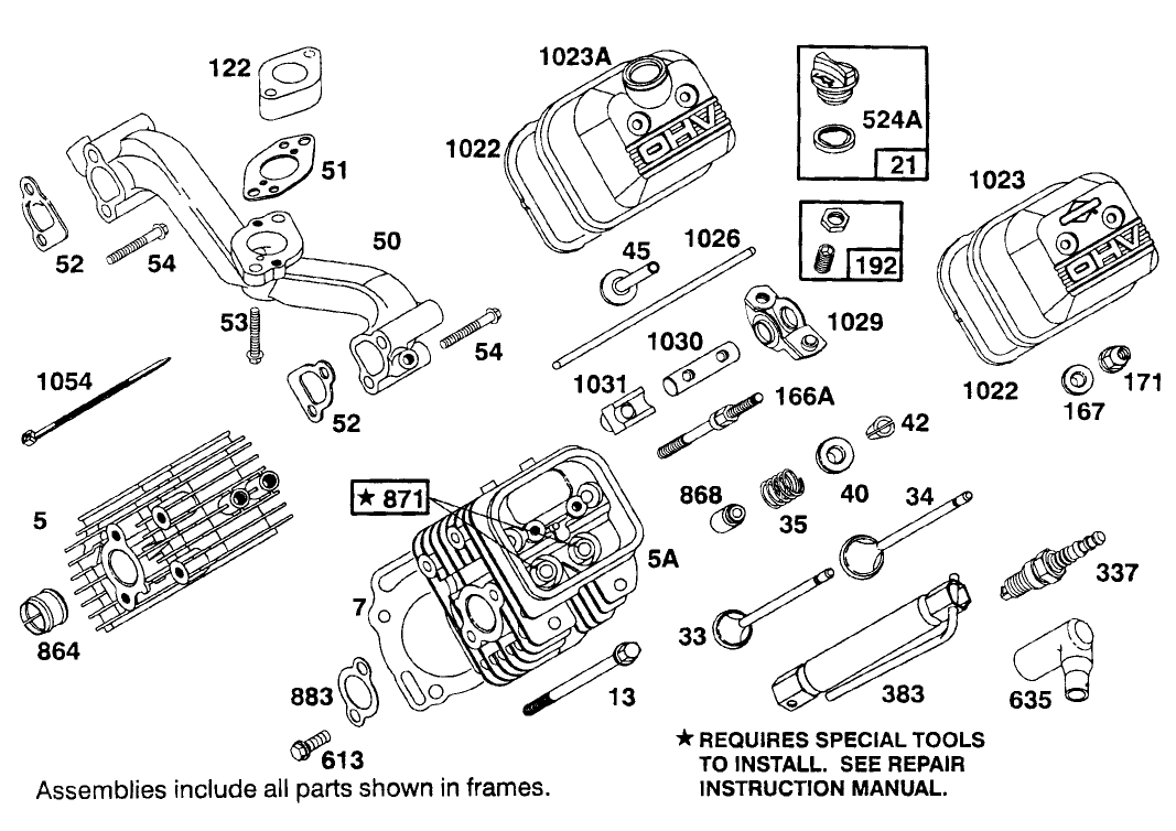Engine Briggs & Stratton Model 303447-1233-A1