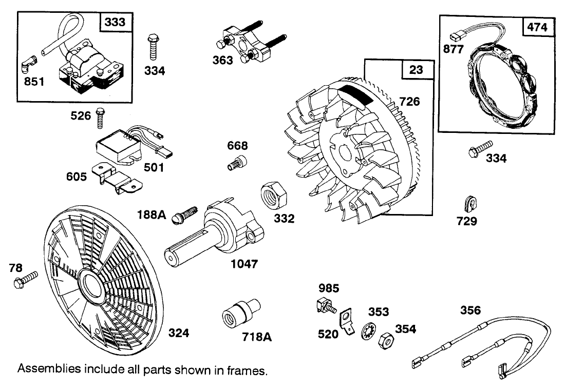 Engine Briggs & Stratton Model 303447-1233-A1
