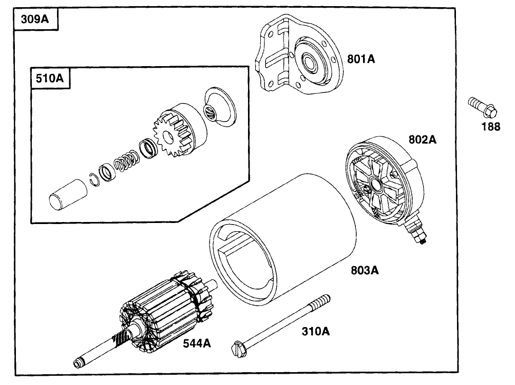 Engine Briggs & Stratton Model 303447-1233-A1