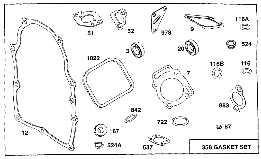 Engine Briggs & Stratton Model 303447-1233-A1