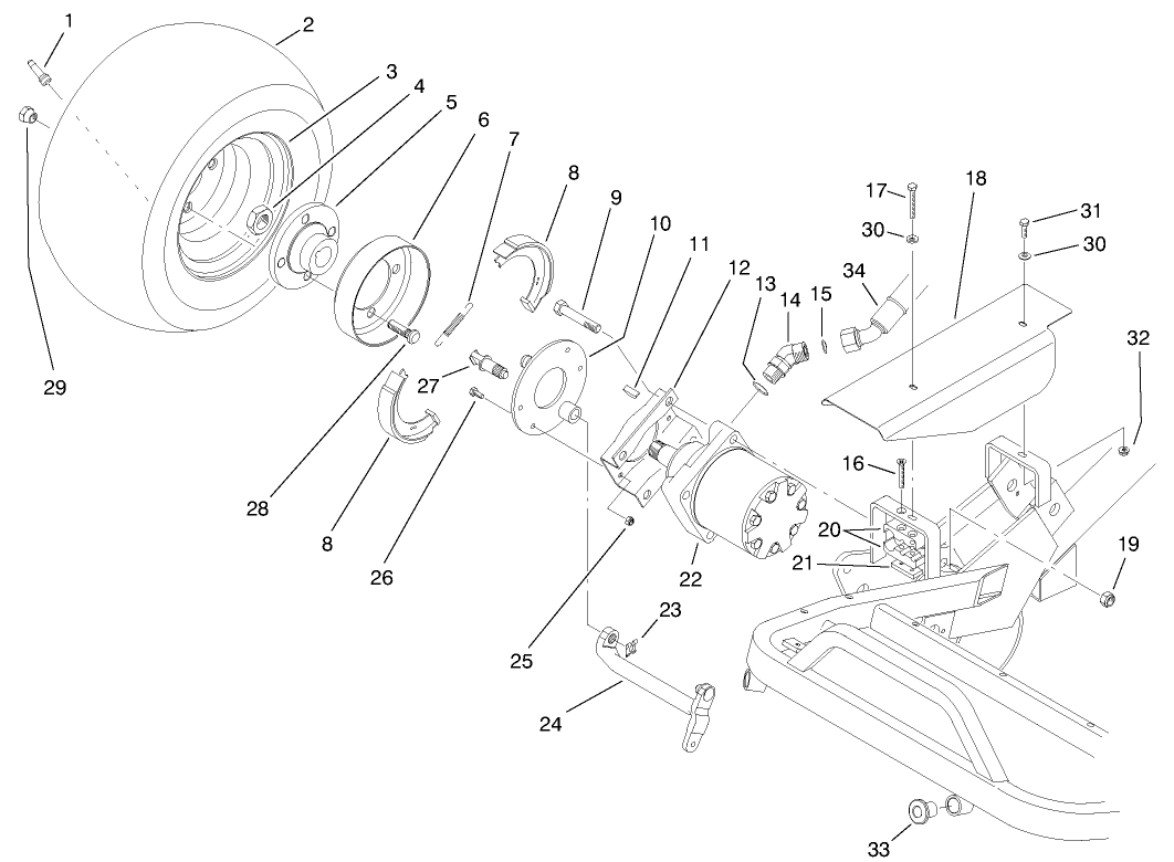 Front Wheel & Brake Assembly