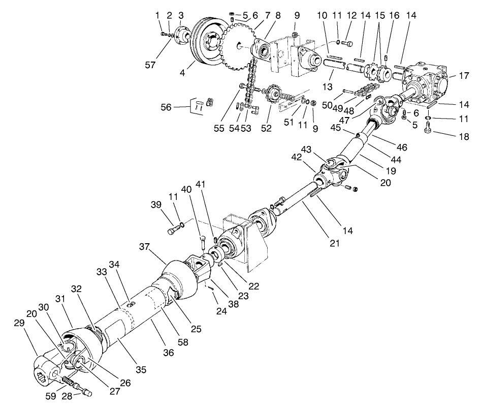 Drive Shafts & Gear Box (model No. 07052)