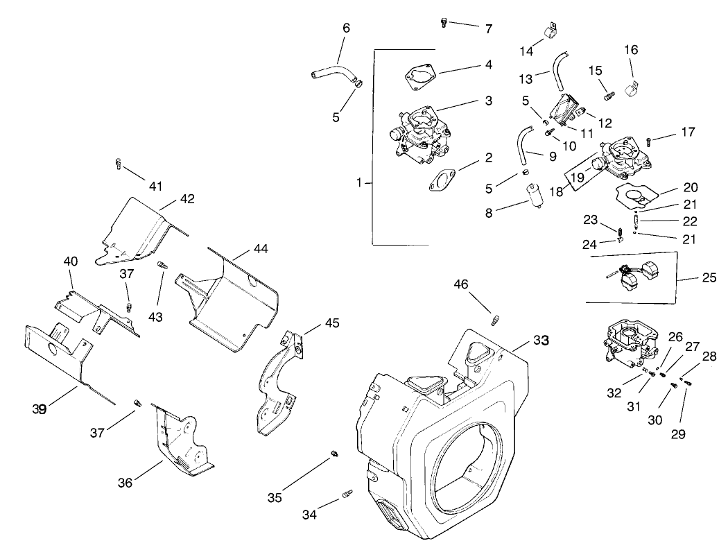 Blower Housing, Baffles, & Fuel System