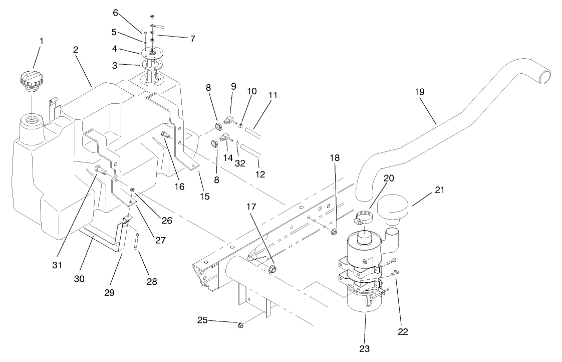 Fuel Tank & Air Cleaner Assembly