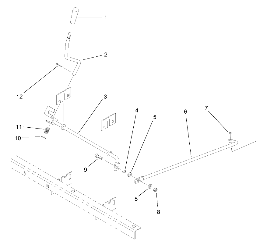 Remote Hydraulics Control Lever & Linkage (model 07125tc)