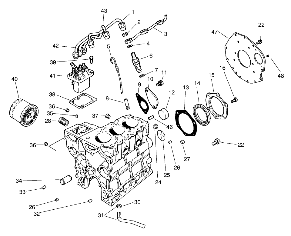Fuel Supply & Engine Block Assembly