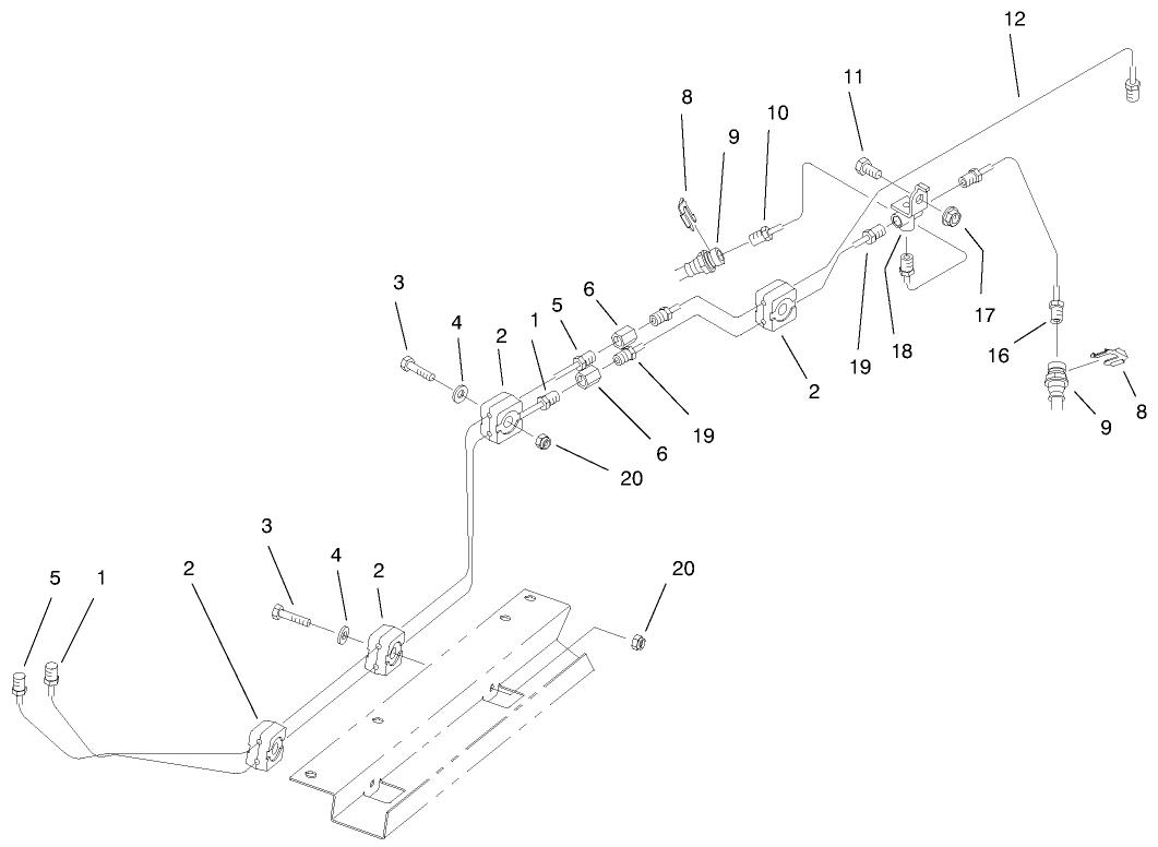 Hydraulic Brake Line Routing Assembly