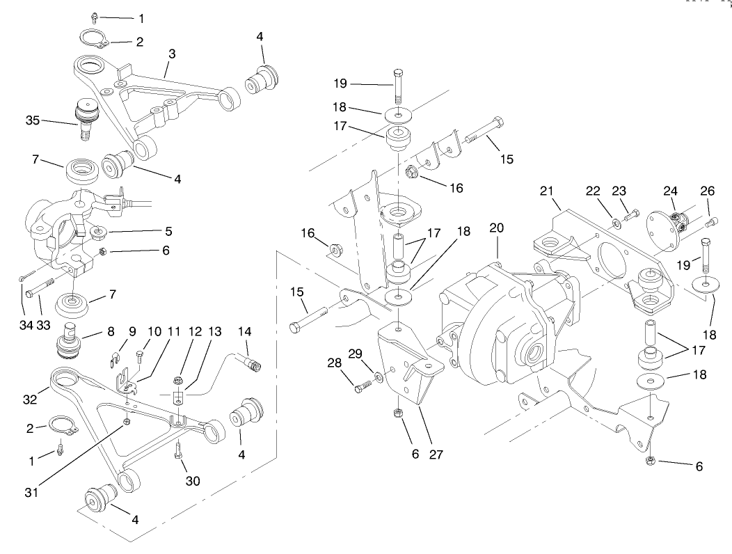 Front Suspension Control Arm Assembly