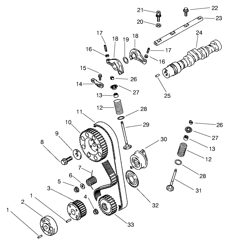 Camshaft & Valves Assembly