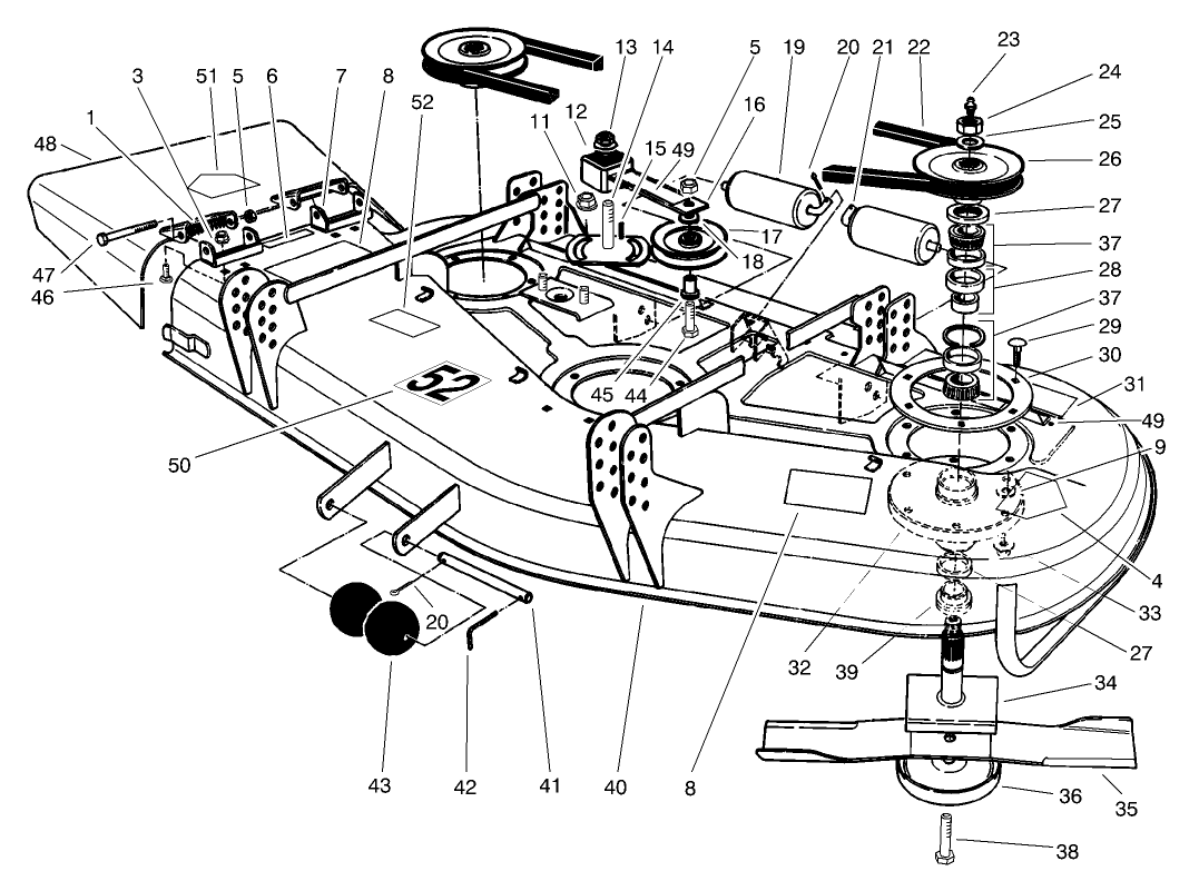 Deck And Spindle Assembly