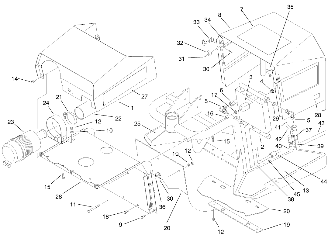 Shrouding & Oil Cooler Assembly