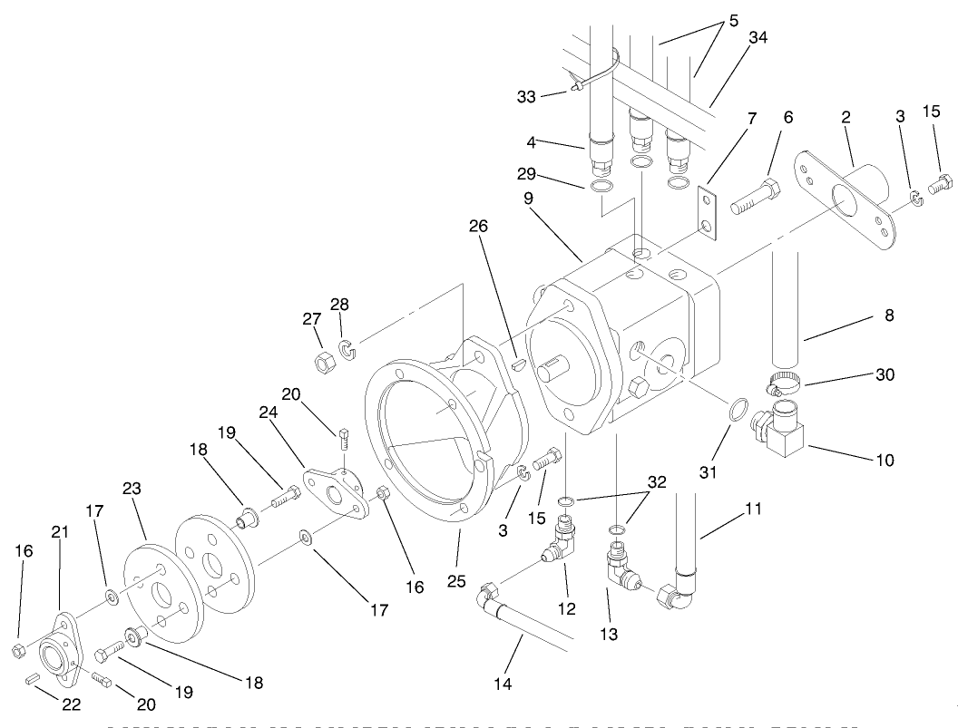 Hydraulic Pump Installation Assembly