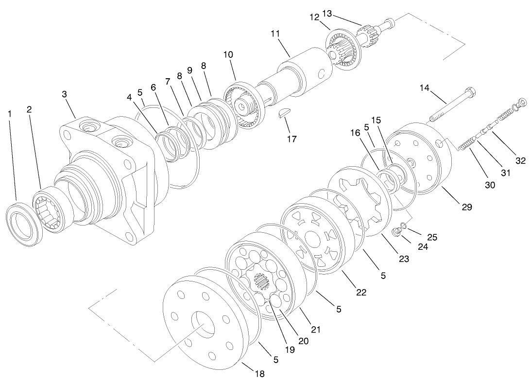 Hydraulic Drive Motor Right Rear No. 75-9840