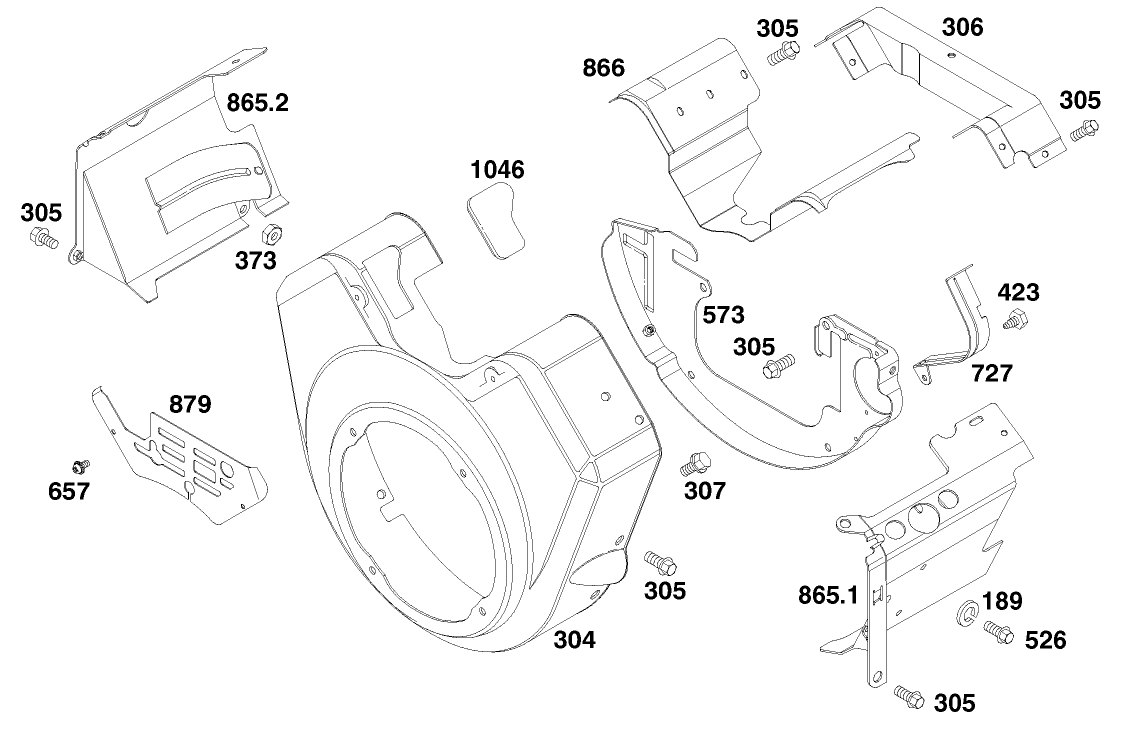 Engine Briggs & Stratton Model 303447-0480-01