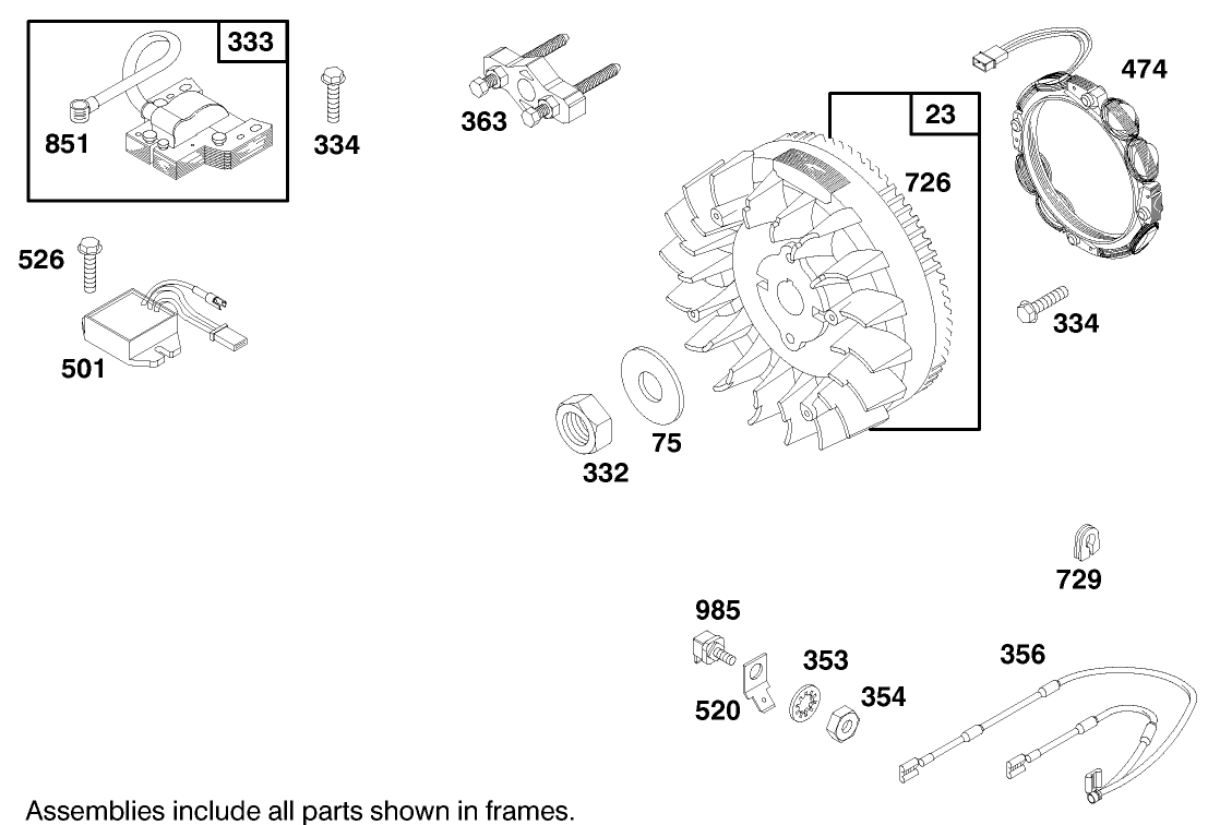 Engine Briggs & Stratton Model 303447-0480-01