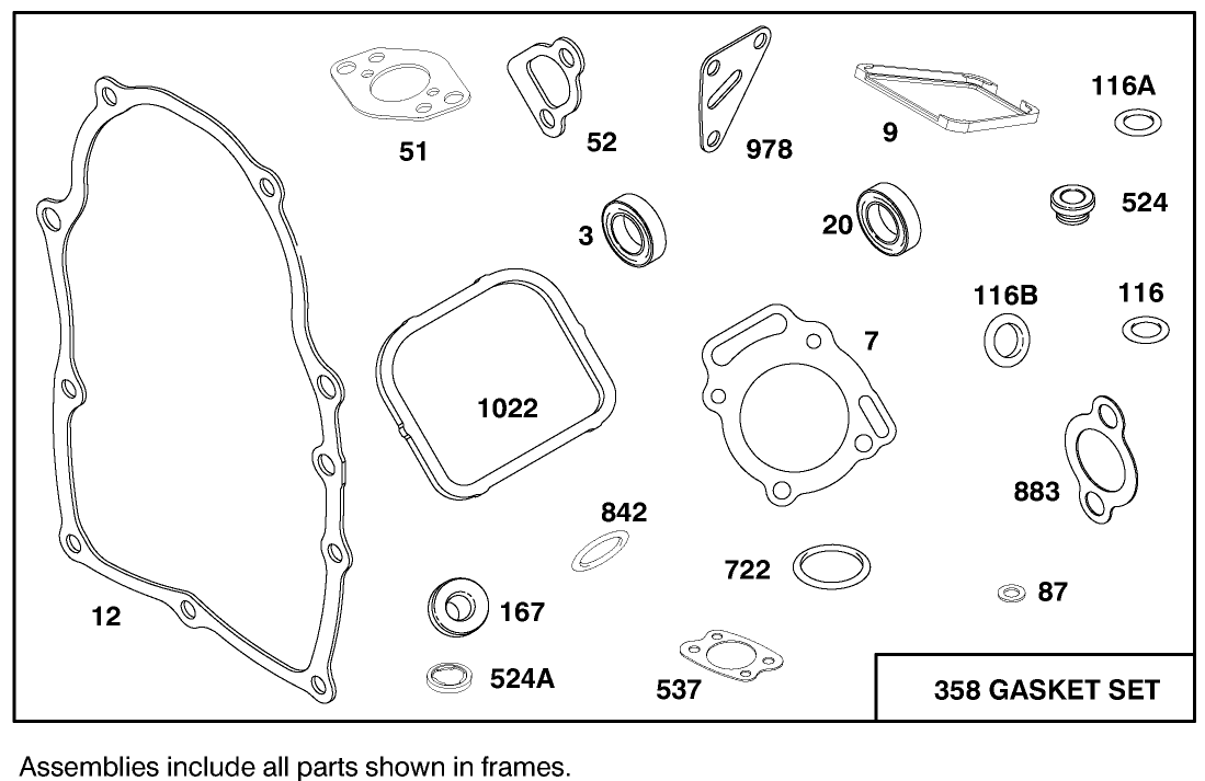 Engine Briggs & Stratton Model 303447-0480-01