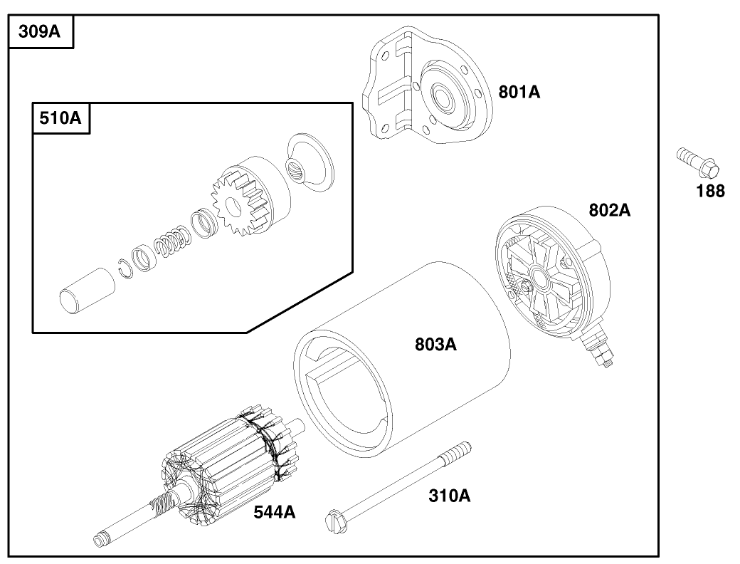 Engine Briggs & Stratton Model 303447-0480-01