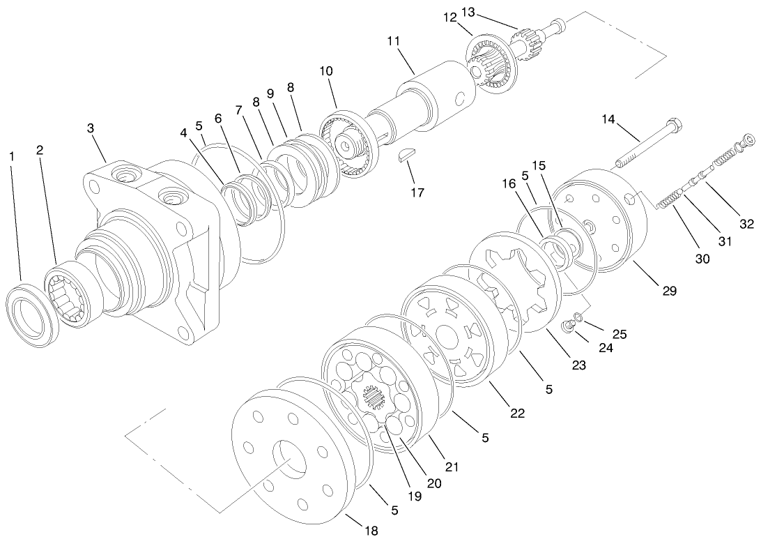 Hydraulic Drive Motor Right Rear No. 75-9840
