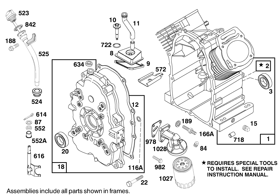 Engine Briggs & Stratton Model 303447-0480-01