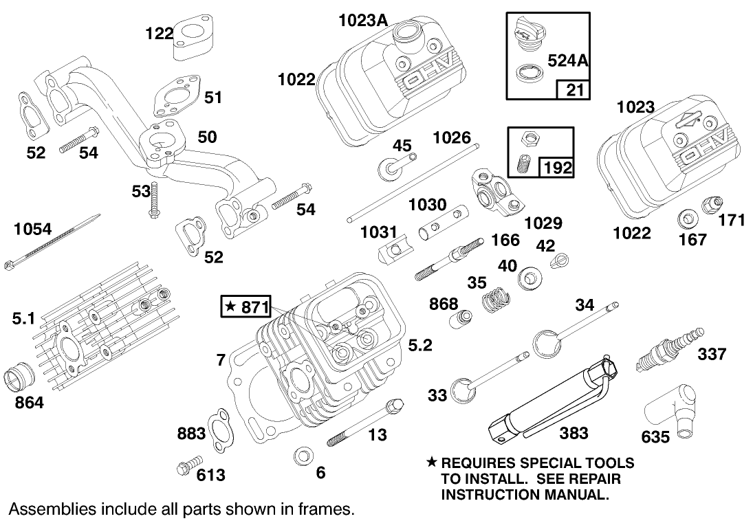 Engine Briggs & Stratton Model 303447-0480-01